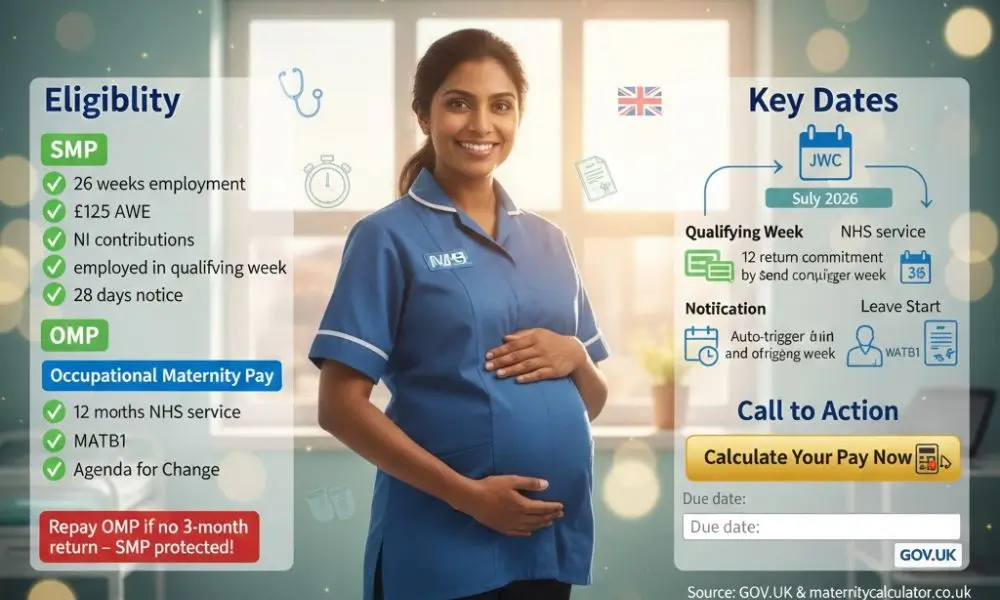 Statutory Maternity Pay eligibility requirements graphic